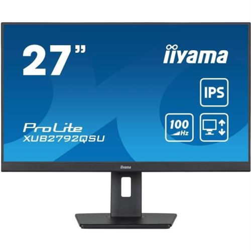 Ecran PC Iiyama XUB2792QSUB6 Bureautique 27 ULTRA MINCE 2560 1440 100Hz dalle IPS 250