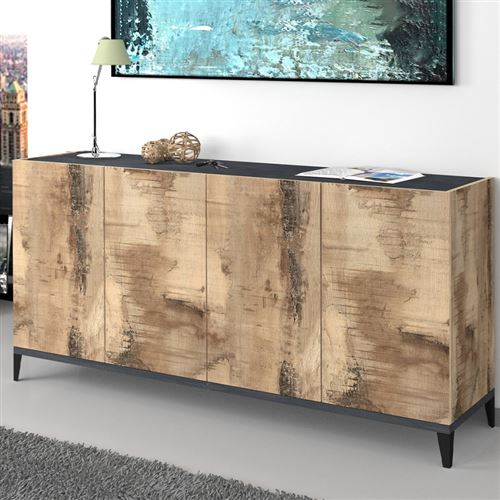 Buffet 160x40cm 4 Portes Entrée Salle À Manger Design Audrey Report