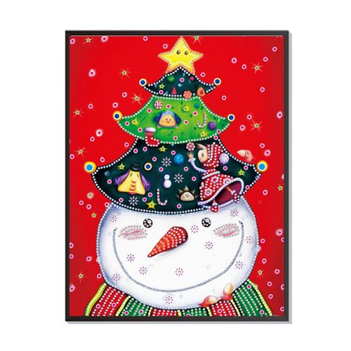 Peinture au diamant DIY 5D ZY668 - Bonhomme de neige de Noël (30x40CM)