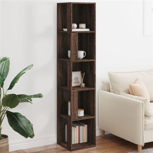 vidaXL Armoire d'angle Chêne marron 33x33x164,5 cm Bois d'ingénierie