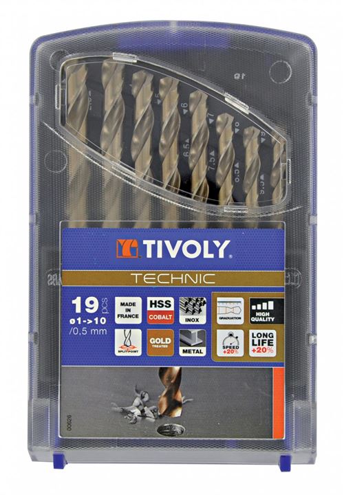 Tivoly - Coffret Forets Technic HSS - 19 Pièces - Diamètre 1 à 10 mm - Image 3
