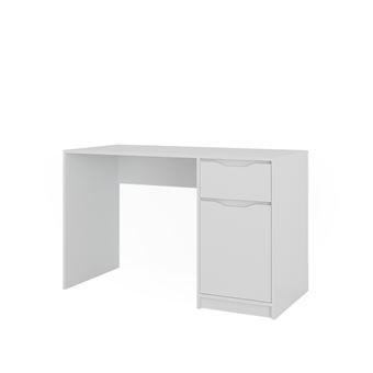 Vicco Bureau Ruben, Blanc, 120x55cm avec tiroir - 1