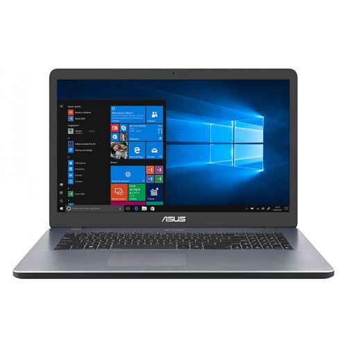 Asus Vivobook 17 X705Ma-Bx179T - Pentium Silver N5000 / 1.1 Ghz - Windows 10 Home - 4 Go Ram - 256 Go SSD - 17.3" 1600 X 900 (Hd+) @ 60 Hz - UHD Graphics - 802.11Ac, Bluetooth - Gris (Contour De Clavier), Couverture Grise