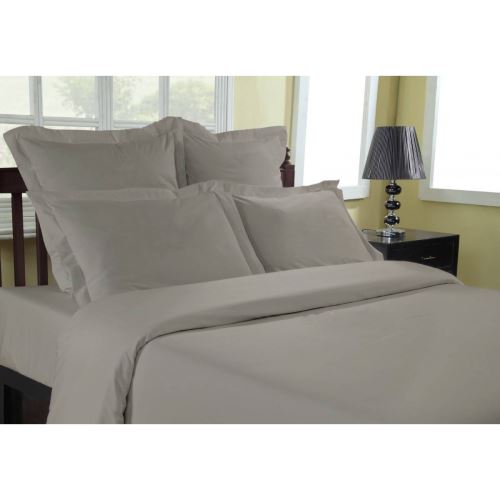 Drap Housse Uni Percale EASY CARE 80 fils/cm² SENSEI SOFT Gris Perle 80x200