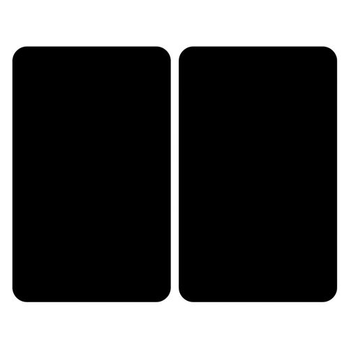Wenko Noir - 2 Couvre-Plaques Universel Colin - 30 X 52 Cm - Colin - Image 1
