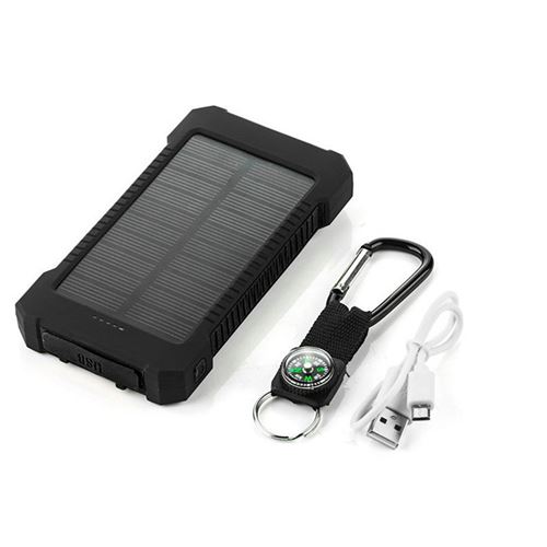 Batterie Externe Solaire pour Vivo Xplay 5 Elite Smartphone Tablette Chargeur Universel Power Bank 4000mAh 2 Port USB