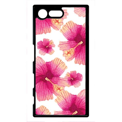 Coque Xperia X Compact Mini Hibiscus Fond Blanc