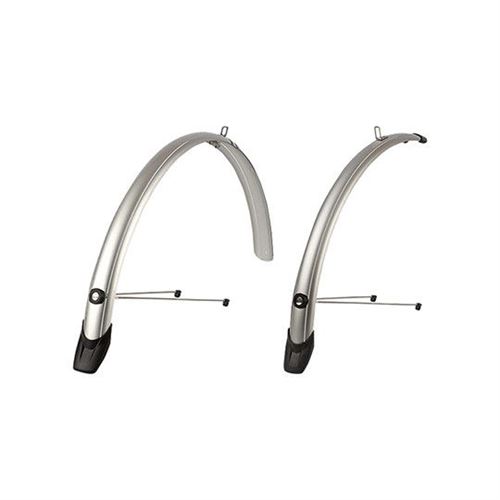 Garde boue vtc 28 polisport towny a tringles 46mm argent (pr)