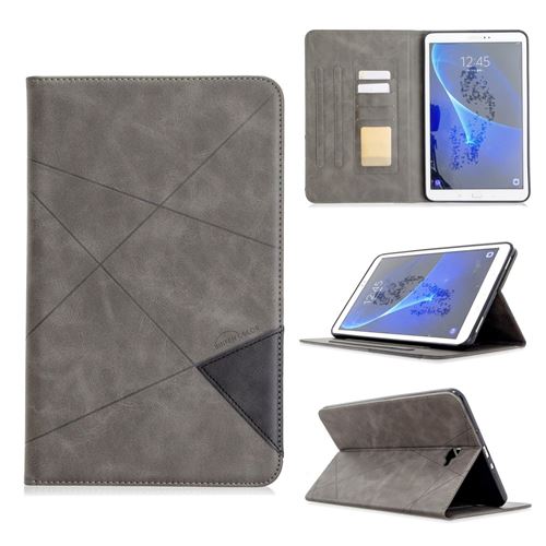 Générique Gris Etui En Pu Motif Géométrique Avec Support Pour Votre Samsung Galaxy Tab A 10.1 (2016) - Image 1