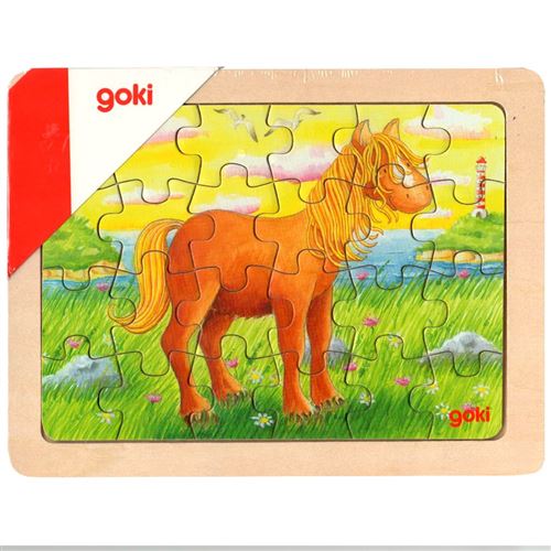 Petit Puzzle Des Animaux - 24 Pièces - Puzzle En Bois Cheval