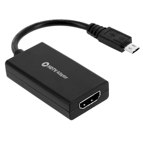 Câble adaptateur HML HDMI vers Micro-USB pour smartphone et tablette