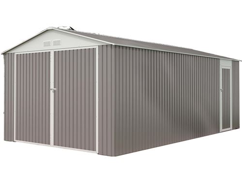 Garage métal Nevada avec porte battante - 18,56 m²
