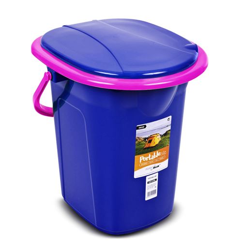 Toilette touristique GreenBlue GB320BR 19L bleu marine-rose