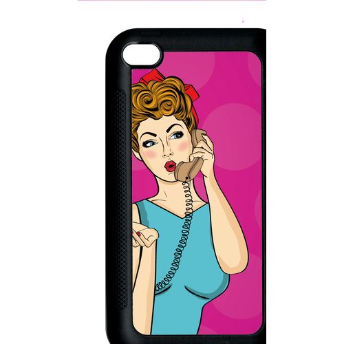 Coque Apple Ipod Touch 4 Pin Up Fond Rose