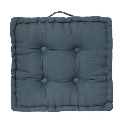 Coussin de sol en coton - L 40 cm x l 40 cm - Bleu
