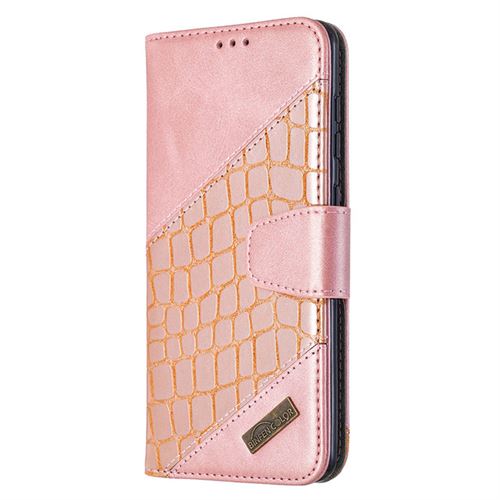 Coque PU Cuir FAYANGRIES pour Samsung Galaxy A21s Support Protection Flip étui - Or rose