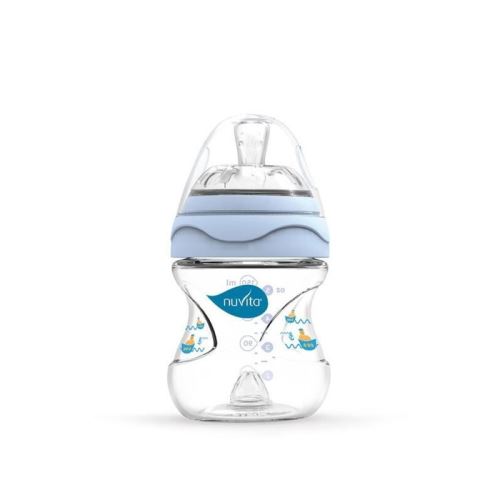 nuvita mimic biberon 150 ml - bleu