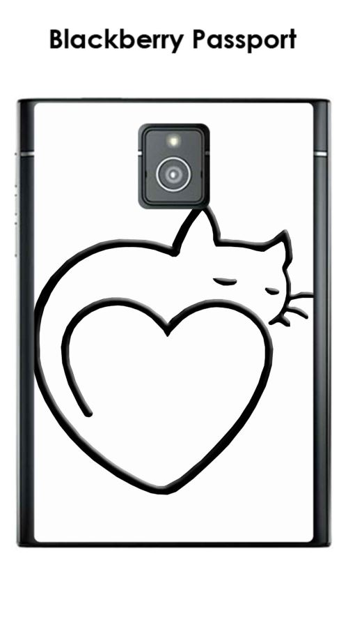 Coque Blackberry Passport design Chat cur fond blanc