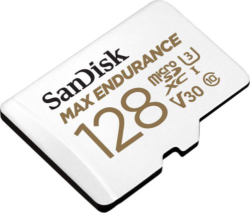 SanDisk MAX ENDURANCE Carte microSDHC 128Go pour le monitoring vidéo domestique ou sur dashcam Adaptateur SD inclus