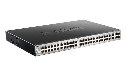d-link 48p 10/100/1000base-t l3 switch staackable managed gigabit noir