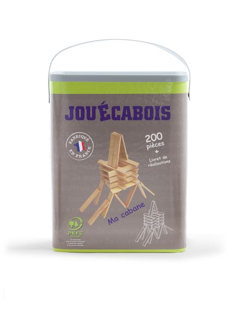 Jeu de constructions JOUECABOIS 200 pièces