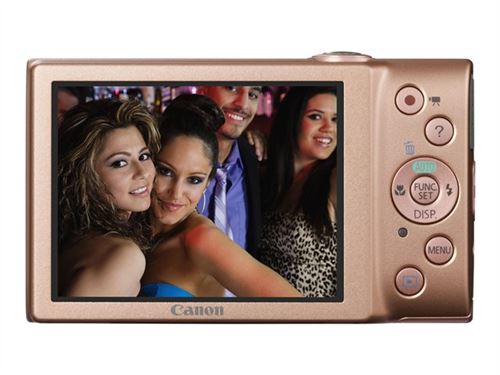 A Canon Powershot A4000 IS digital camera, in blue, and a Fujifilm
