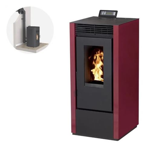 Pack Po&ecirc;le &agrave; granules MARINA 11KW Etanche + Kit Conduit Ventouse - Bordeaux