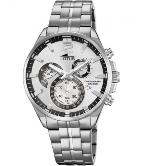 Lotus Montre Homme 10136/1 ChronographeNoir, Argent, Blanc