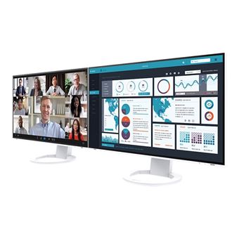 EIZO FlexScan EV2795-WT - Avec FlexStand - écran LED - 27" - 2560 x 1440 - IPS - 350 cd/m² - 1000:1 - 5 ms - HDMI, DisplayPort, USB-C - haut-parleurs - blanc