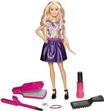 Barbie : Barbie poupée boucles et couleurs