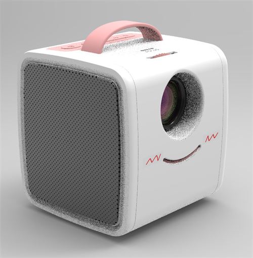 OHP Q2 Projecteur Jouets pour Enfants Portable 1080 P HD TF USB HDMI Multimédia Home Theatre Jouet Cadeau Rose