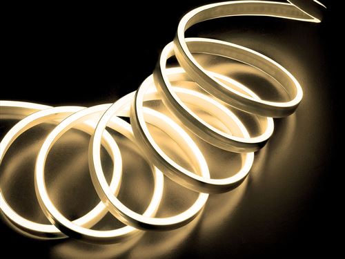 Guirlande lumineuse extérieur Tube LED Néon Blanc chaud - Jardideco