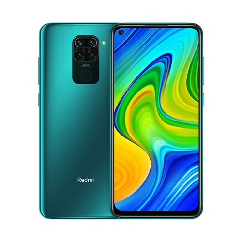 Xiaomi Redmi Note 9 - 4G smartphone - double SIM - RAM 4 Go / Mémoire interne 128 Go - microSD slot - Écran LCD - 6.53 - 2340 x 1080 pixels - 4x caméras arrière 48 MP, 8 MP, 2 MP, 2 MP - front camera 13 MP - vert forêt