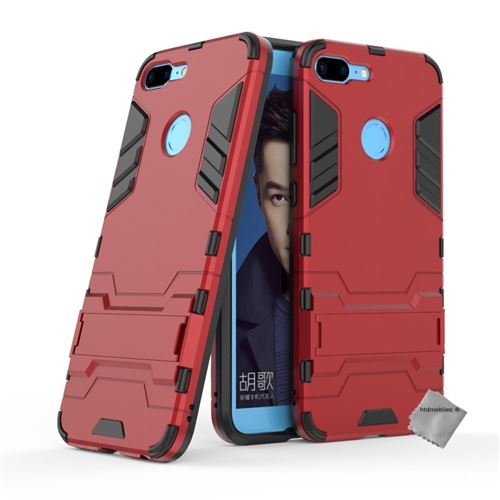 Housse etui coque rigide anti choc pour Huawei Honor 9 Lite avec film ecran - ROUGE