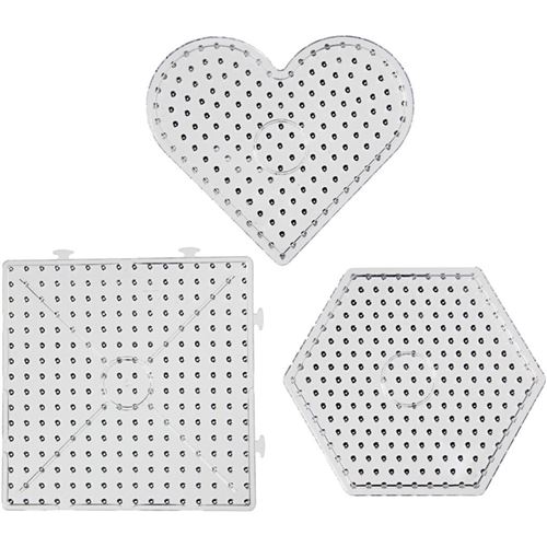 Assortiment de plaques pour perles à repasser Maxi - 3 designs - 15 à 17,5 cm - 6 pcs