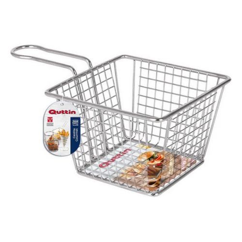 Panier de présentation apéritif Quttin Carré Acier inoxydable (12,5 x 12,5 x 8,5 cm)