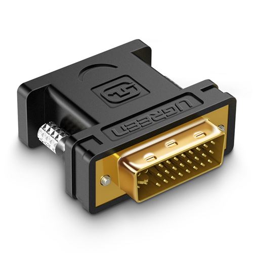 Adaptateur DVI I vers VGA 1080P. Convertisseur DVI 24 5 Mâle VGA Femelle. Connecteur pour PC Carte Graphique Écran Moniteur TV