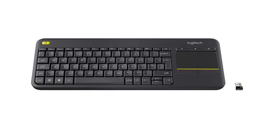 Logitech Wireless Touch Keyboard K400 Plus - Clavier - sans fil - 2.4 GHz - Suisse - noir