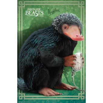 Poster Encadre Les Animaux Fantastiques Niffler 91x61 Cm Cadre Plastique Jaune Poster Affiche Encadre Top Prix Fnac