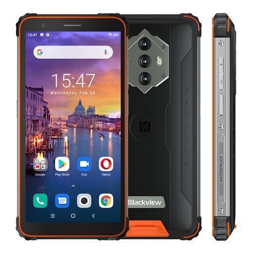 Smartphone Blackview BV6600 Robuste 64 Go IP68 Etanche 5.7 8500mAh Batterie NFC - Orange