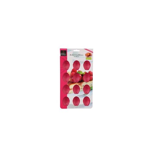 Moule madeleines - 27,5 x 17,5 x 1,3 cm - Silicone - Rose
