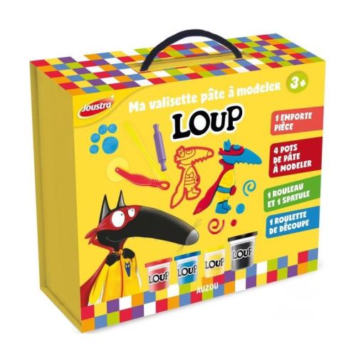 JOUSTRA - Loup Coffret Multiactivités - Crée ton personnage Loup en pâte a modeler !