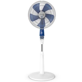 ventilateur sur pied rowenta mosquito silence vu6410f0 40 cm 60 w blanc et bleu achat prix fnac