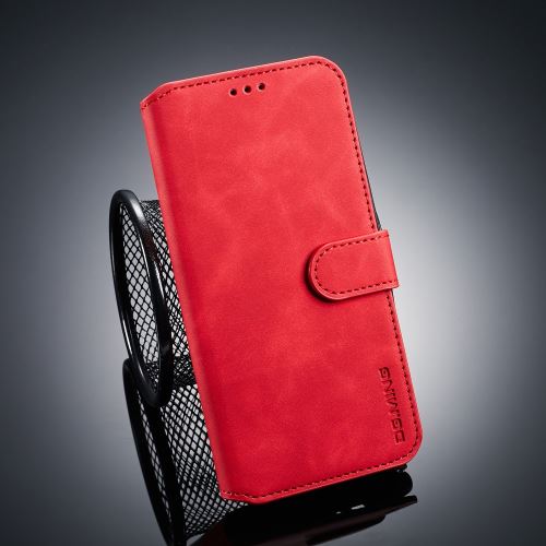 Etui en PU style rétro rouge pour votre Samsung Galaxy J6 Plus