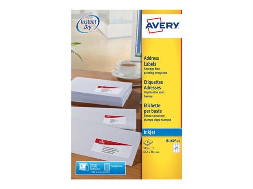 Avery - étiquettes adresses - 525 étiquette(s)