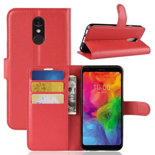 Etui Housse Portefeuille Pour LG Q7 - Rouge