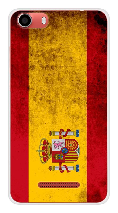Coque en silicone imprimée compatible Wiko Lenny 2 Drapeau Espagne