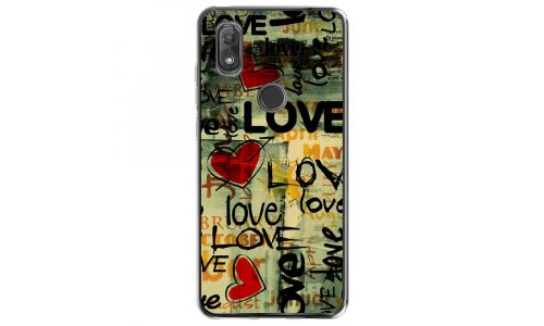 Coque souple pour Wiko View 2 avec impression Motifs Love Vintage