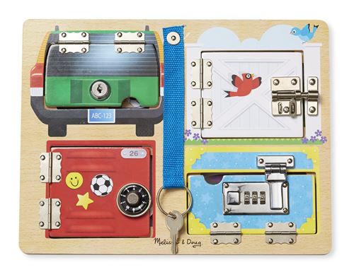 Melissa Doug Llc Multicolore Jeu D'éveil Melissa & Doug Planche À Serrures Et Verrous