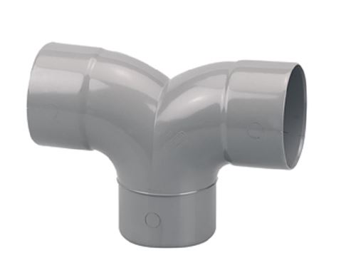 Coude Mâle / Femelle double parallèle PVC - Coude double à 90° - Diamètre : 100 mm